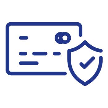 Credit card security logo.